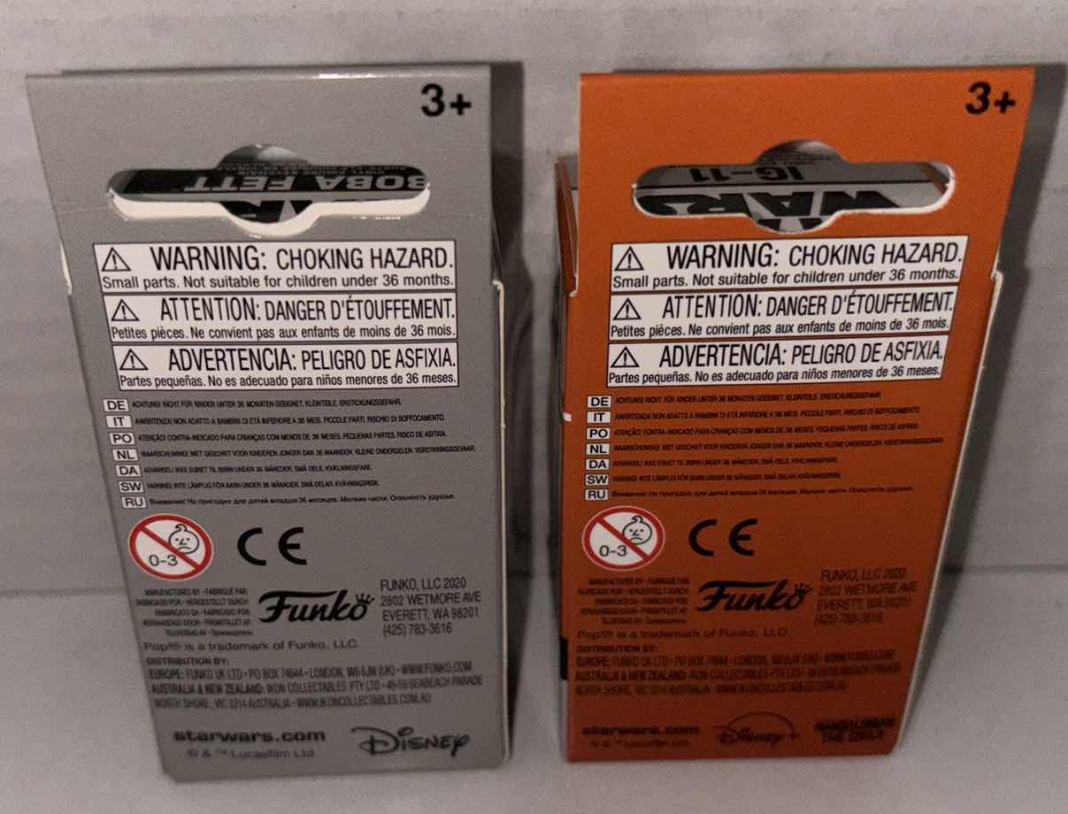 Photo 1 of NEW FUNKO POP! POCKET KEYCHAIN 2-PACK, STAR WARS “BOBA FETT” & “IG-11” 