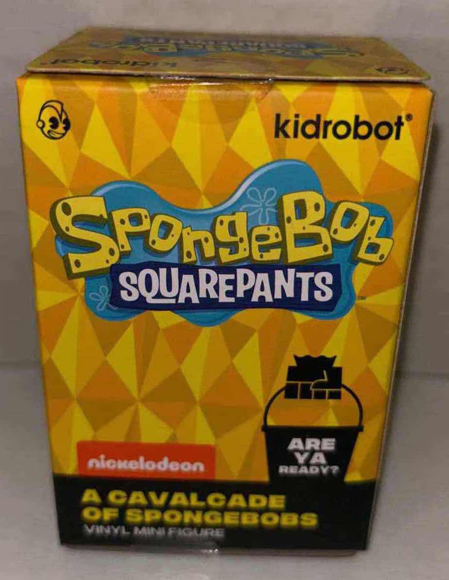 Photo 1 of NEW KID ROBOT A CAVALCADE OF SPONGEBOB SQUAREPANTS 3" VINYL MINI FIGURES, “SPONGE KING” & “TUNES N GROOVES” 