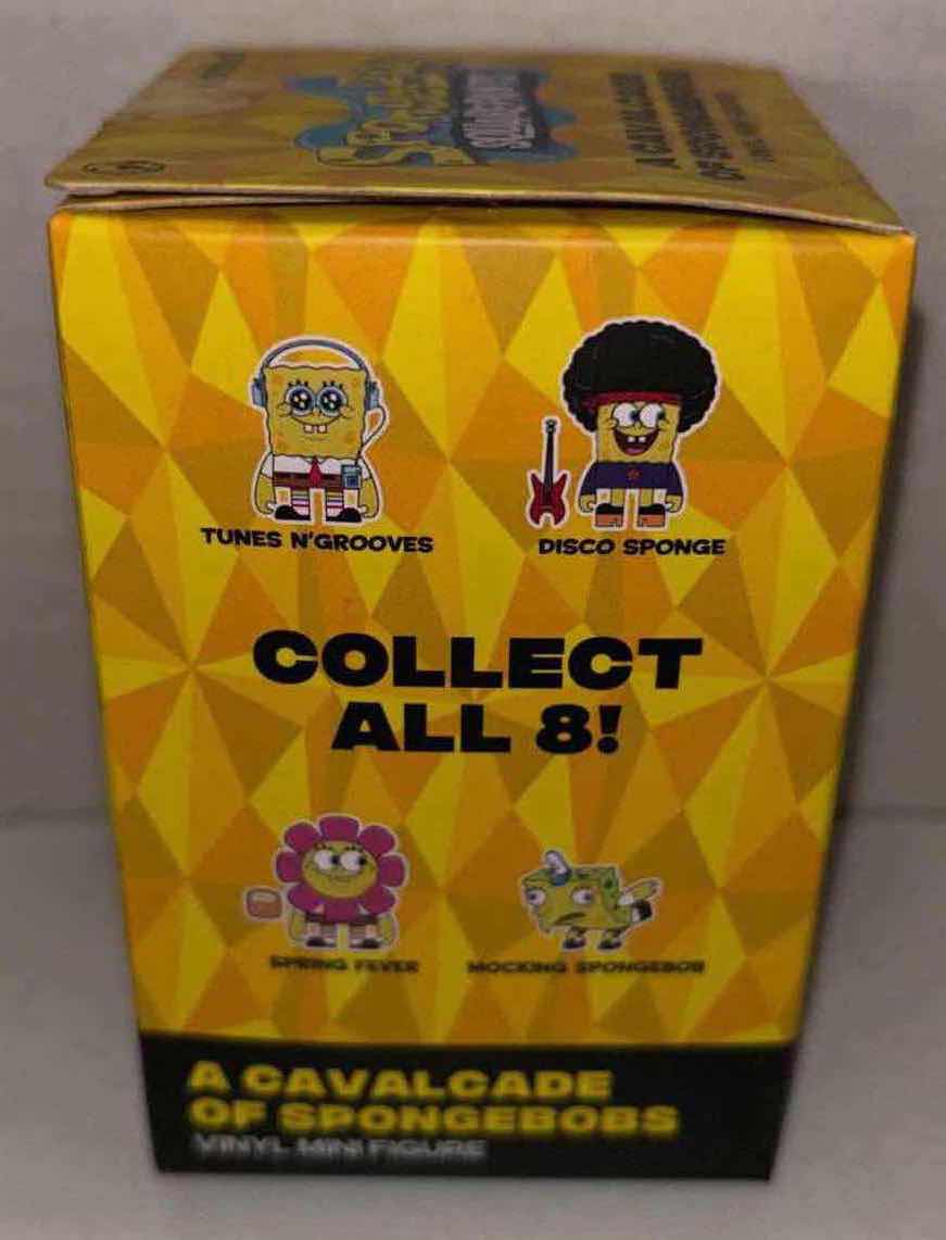 Photo 1 of NEW KID ROBOT A CAVALCADE OF SPONGEBOB SQUAREPANTS 3" VINYL MINI FIGURES, “SPONGE KING” & “TUNES N GROOVES” 