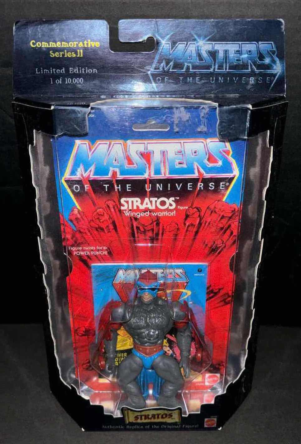 Photo 1 of $130 NEW VINTAGE MATTEL MASTERS OF THE UNIVERSE 1981 COMMEMORATIVE SERIES II “STRATOS WINGED WARRIOR” 2001 LIMITED EDITION 1 OF 10,000 (53499)