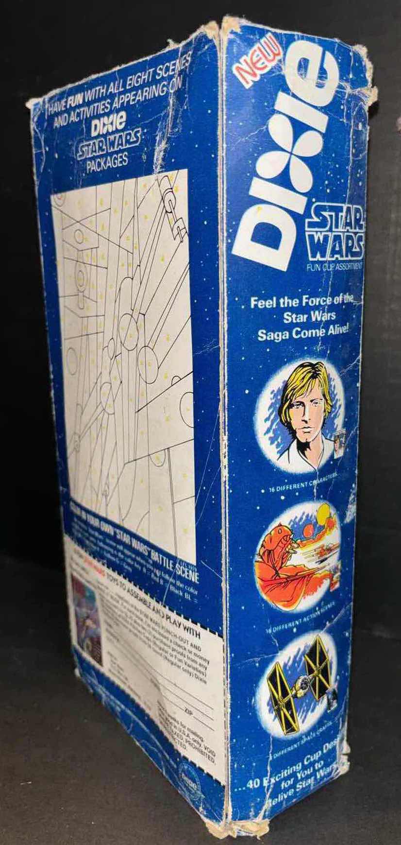 Photo 1 of VINTAGE OPEN BOX 1980 STAR WARS DIXIE FUN CUP ASSORTMENT (80 CUPS)