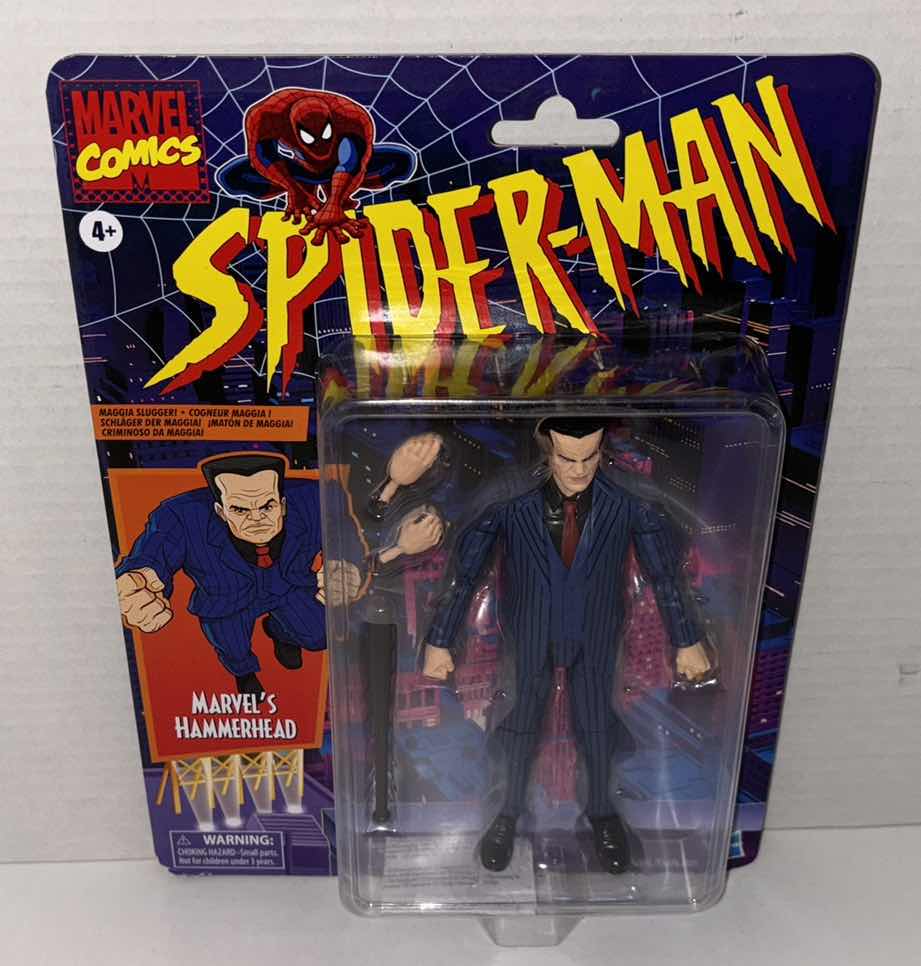 Photo 1 of NEW HASBRO MARVEL COMICS RETRO ACTION FIGURE & ACCESSORIES, SPIDER-MAN “MARVEL’S HAMMERHEAD”