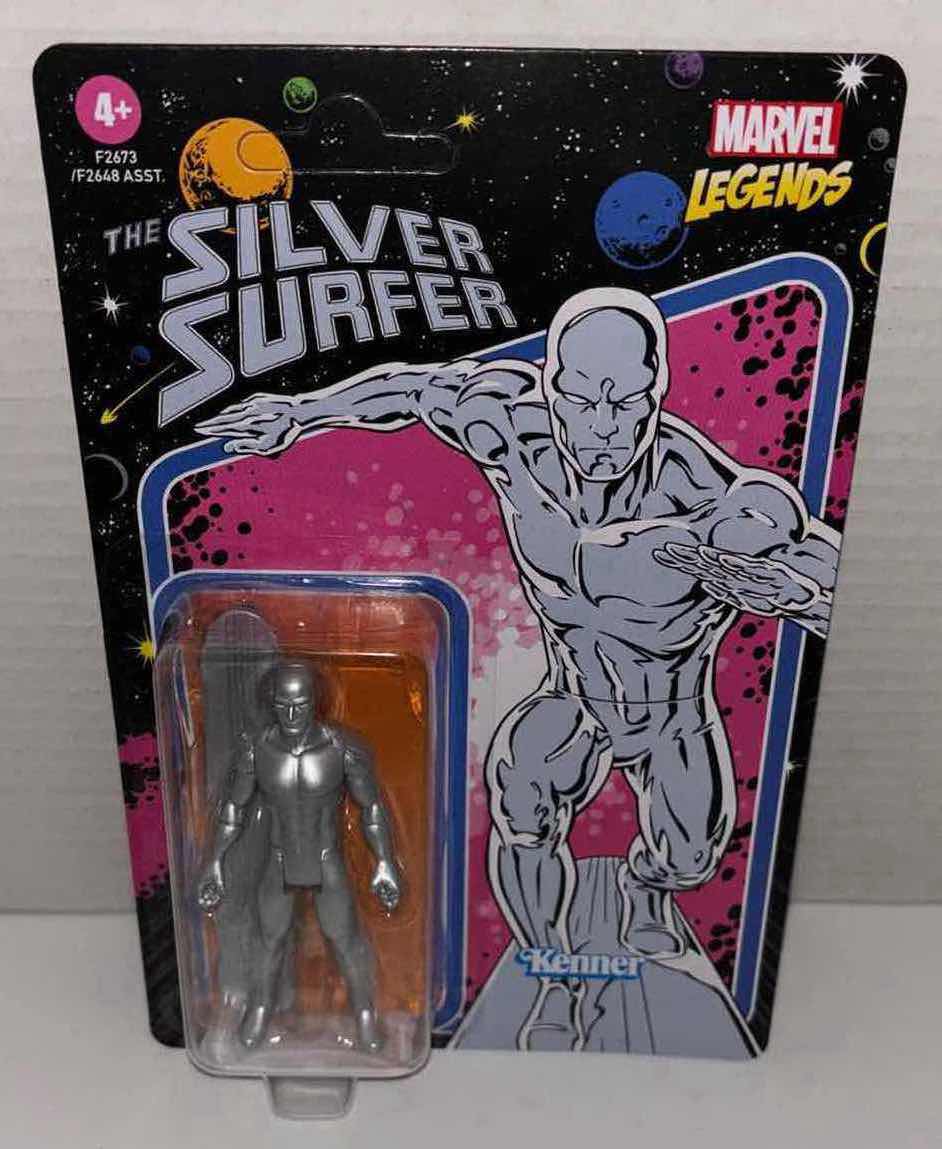Photo 1 of NEW HASBRO KENNER MARVEL LEGENDS RETRO 3.75” ACTION FIGURE, “THE SILVER SURFER”