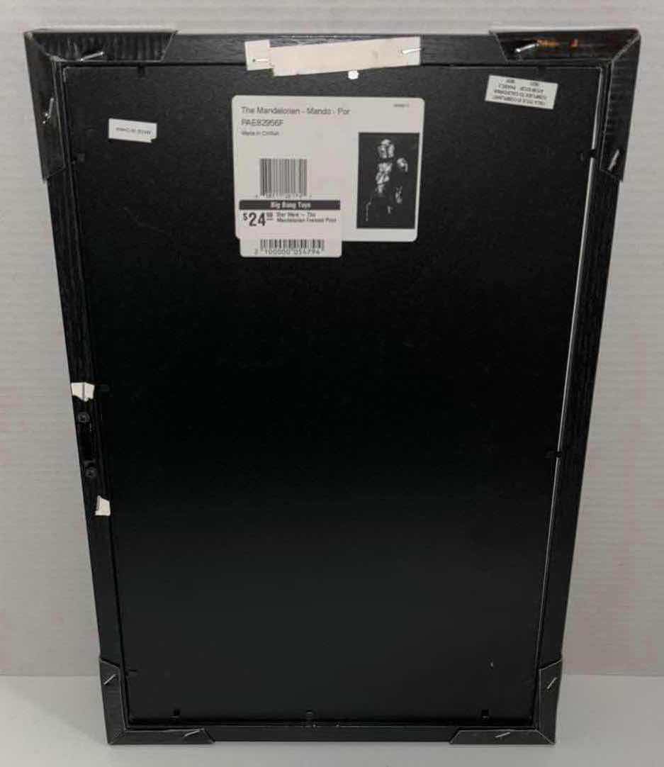 Photo 1 of NEW STAR WARS THE MANDALORIAN FRAMED TEXTURED PRINT (BLACK FRAME) 12.25”x 18.25”