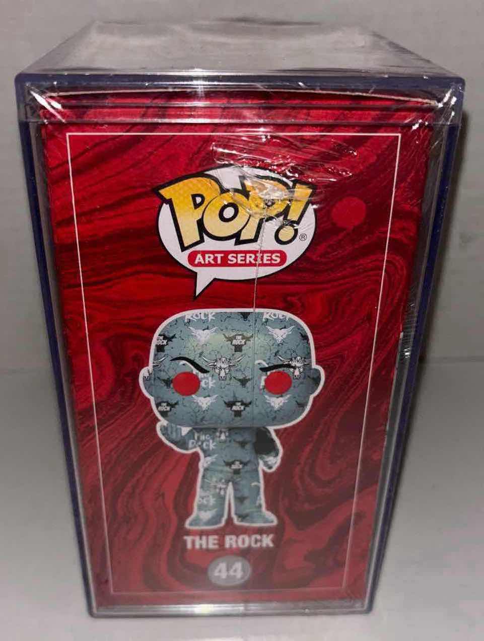 Photo 4 of NEW FUNKO POP! ART SERIES EXCLUSIVE VINYL FIGURE, #44 WWE THE ROCK (W CLEAR HARD PROTECTOR BOX)