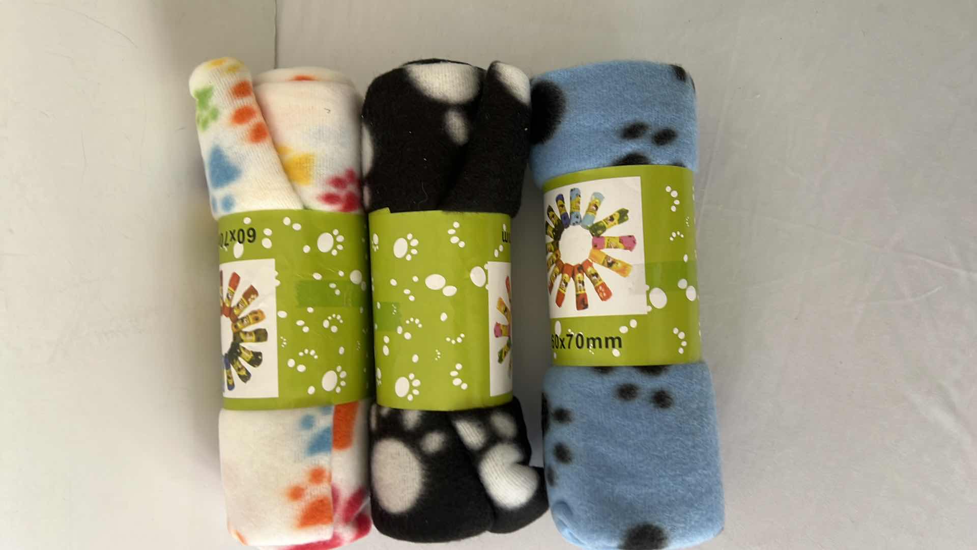 Photo 1 of 3-NEW PAW PRINT SOFT FLEECE DOG BLANKETS