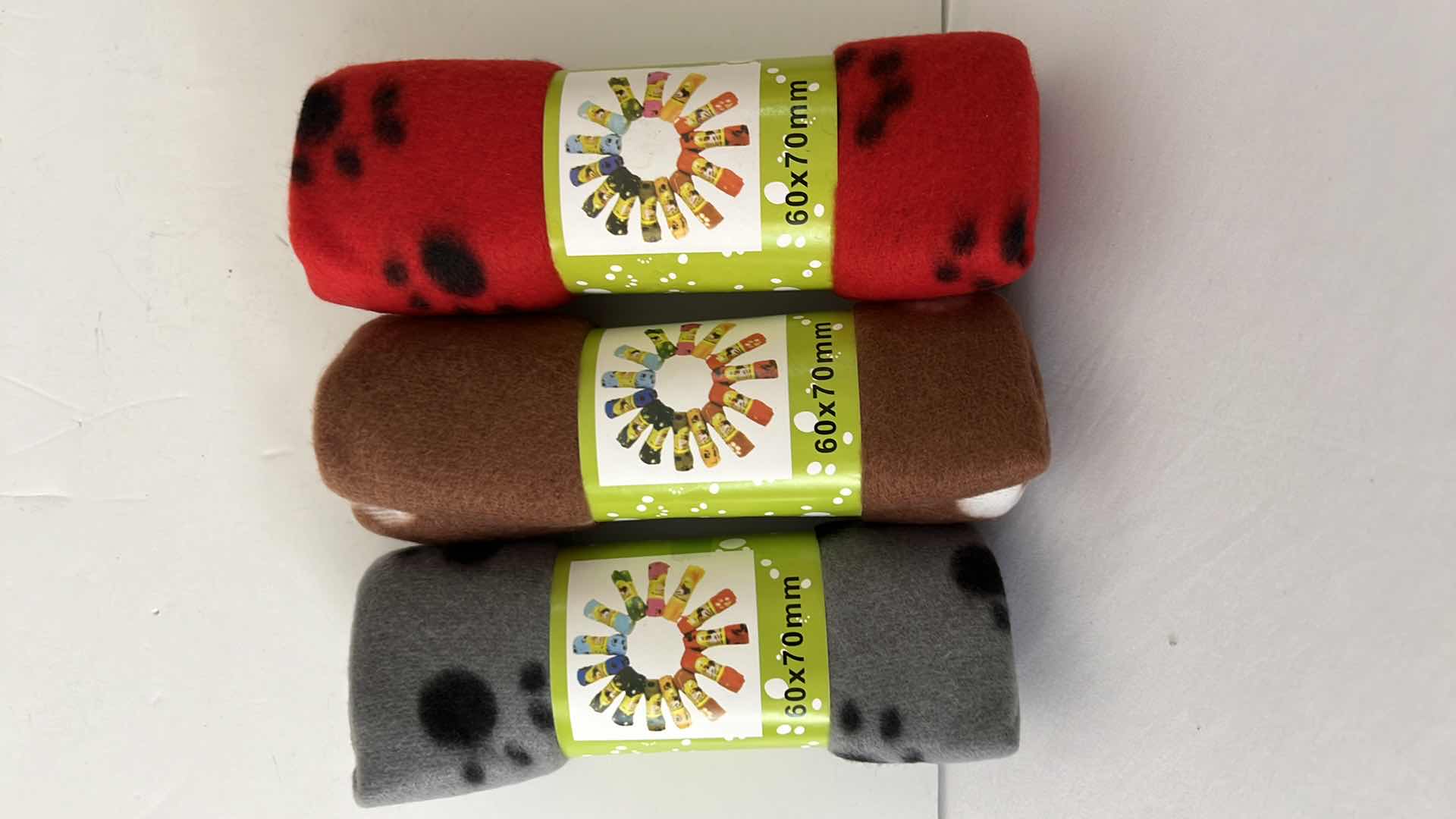 Photo 1 of 3-NEW PAW PRINT SOFT FLEECE DOG BLANKETS