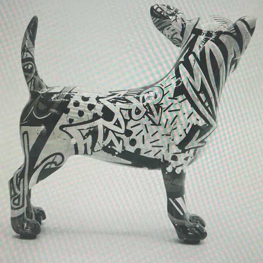 View 3 of BRANI COLORFUL RESIN CHIHUAHUA DOG 7” x 4” x 7”