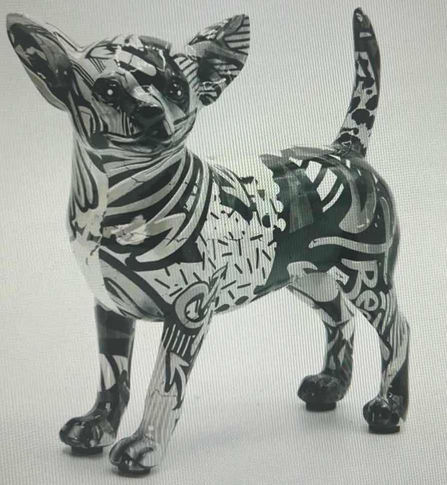 View 2 of BRANI COLORFUL RESIN CHIHUAHUA DOG 7” x 4” x 7”
