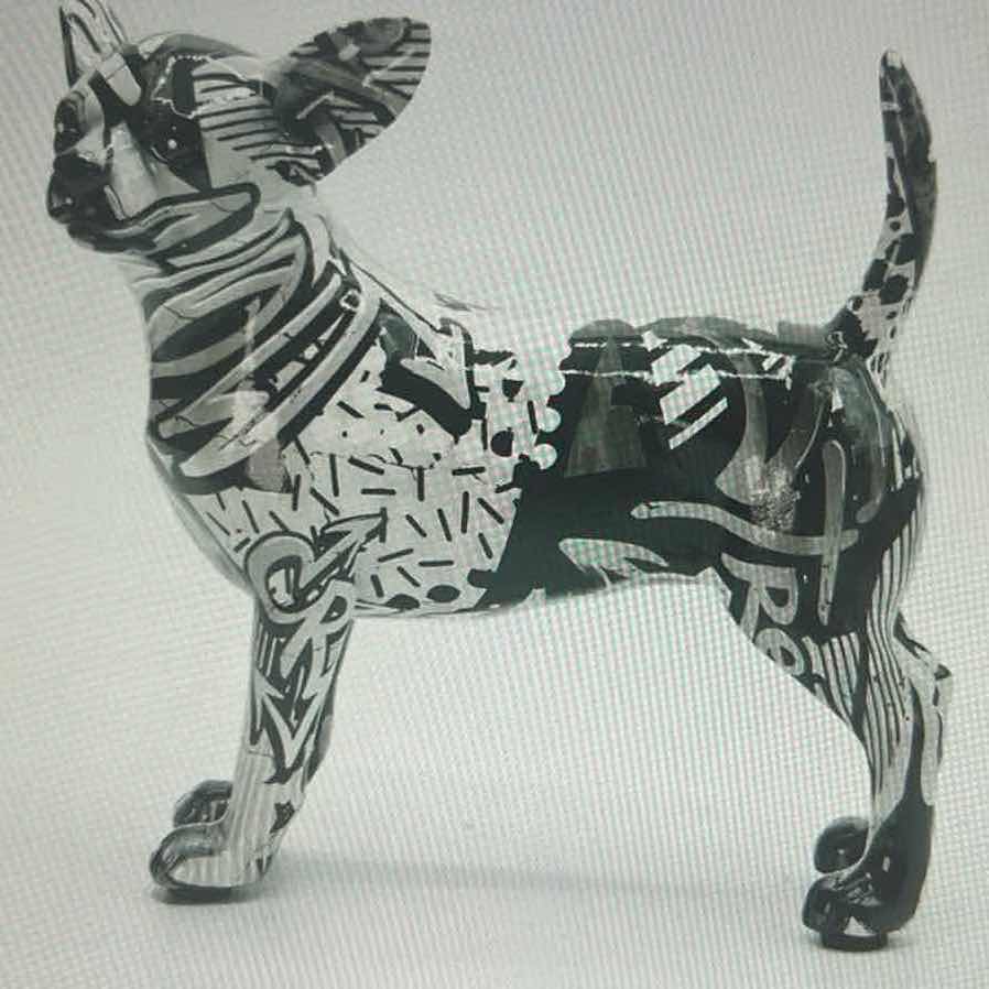 View 1 of BRANI COLORFUL RESIN CHIHUAHUA DOG 7” x 4” x 7”