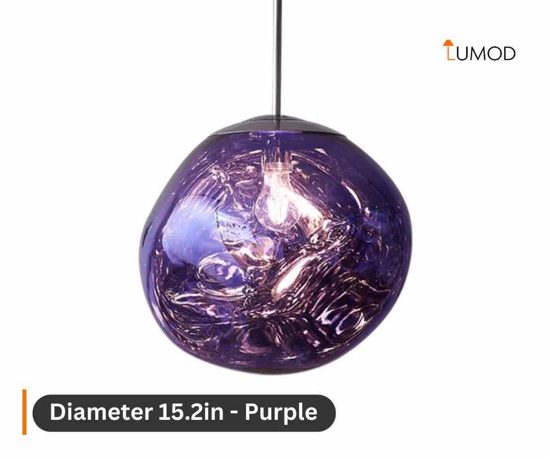 Photo 1 of NIB-RIVER UNIQUE “PURPLE” SPHERE BALL PENDANT LIGHTS #1119  