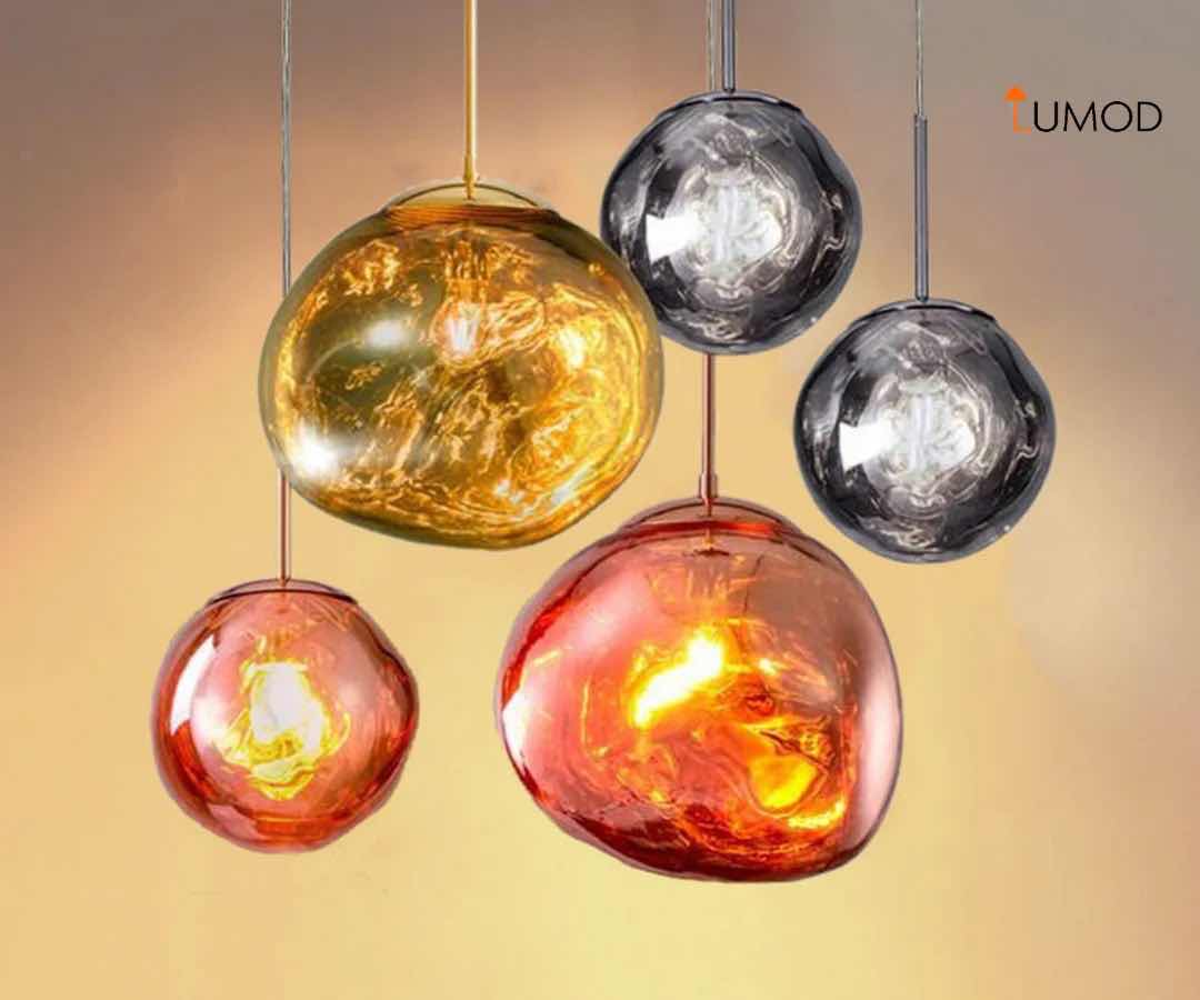 Photo 1 of NIB-RIVER UNIQUE “CHROME” SPHERE BALL PENDANT LIGHTS D 11.2” 15.2” 19.2” #1118 