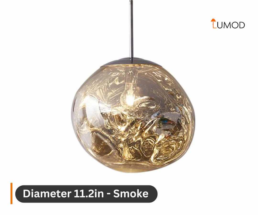 Photo 1 of NIB-RIVER UNIQUE “SMOKE ” SPHERE BALL PENDANT LIGHTS D 11.2” 15.2” 19.2” #1118  