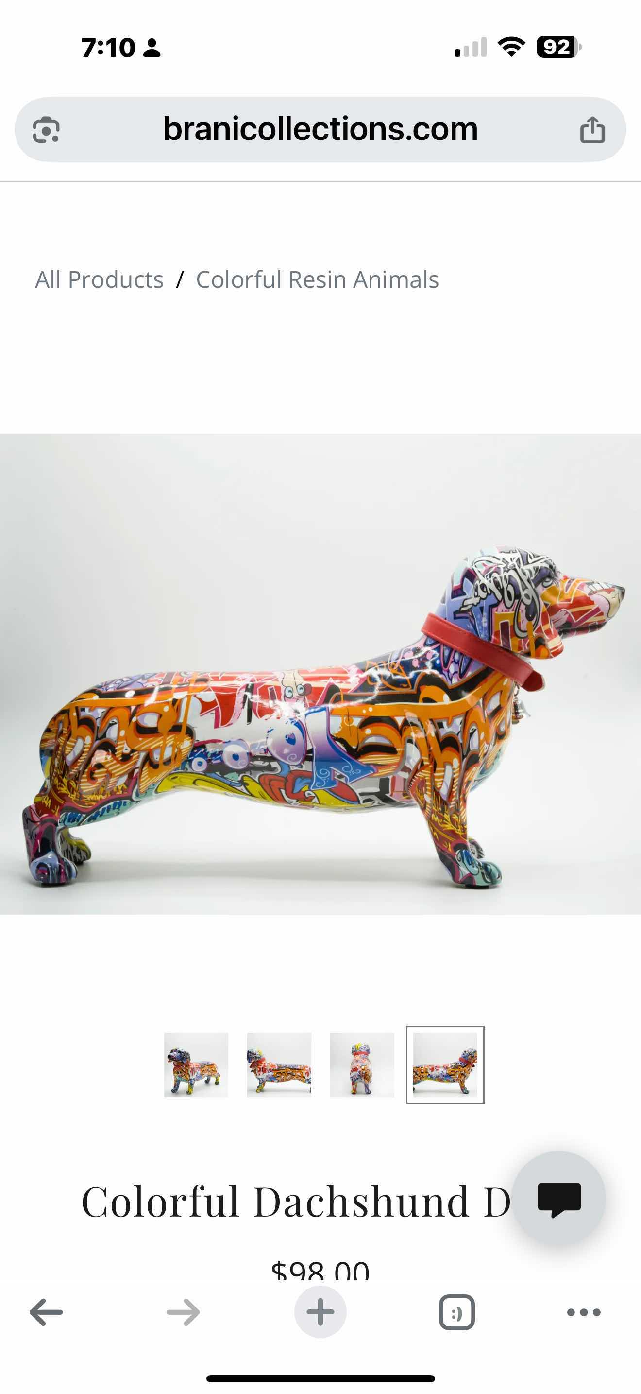 Photo 1 of NEW COLORFUL DACHSHUND DOG 18” x 5”x 9” RETAIL VALUE $98