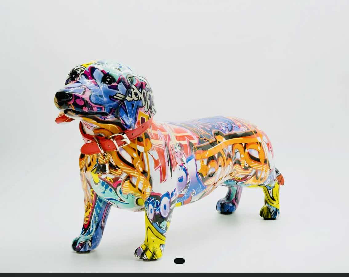 Photo 1 of NEW COLORFUL DACHSHUND DOG 18” x 5”x 9” RETAIL VALUE $98