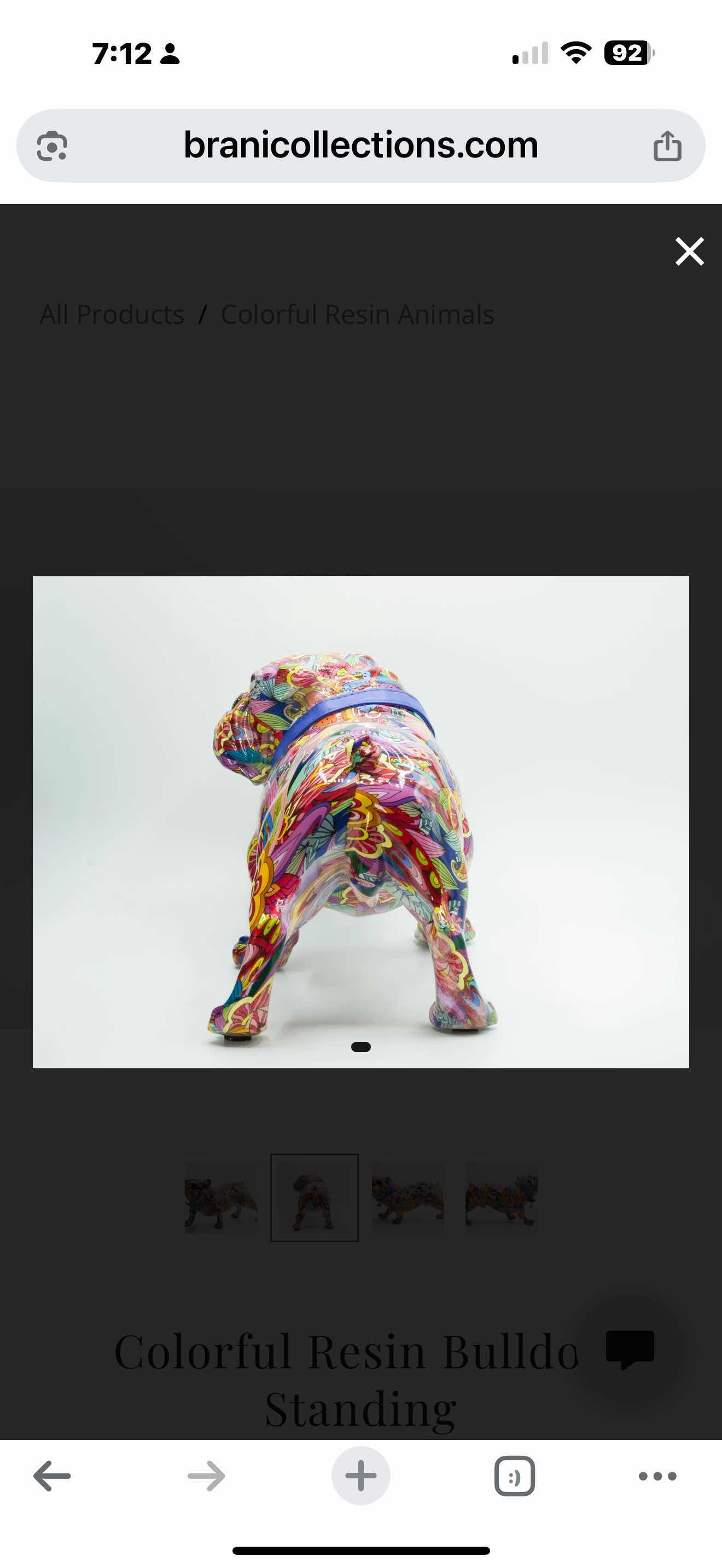 Photo 1 of NEW COLORFUL RESIN STANDING BULL DOG 15”x7”x8” RETAIL VALUE $103.00