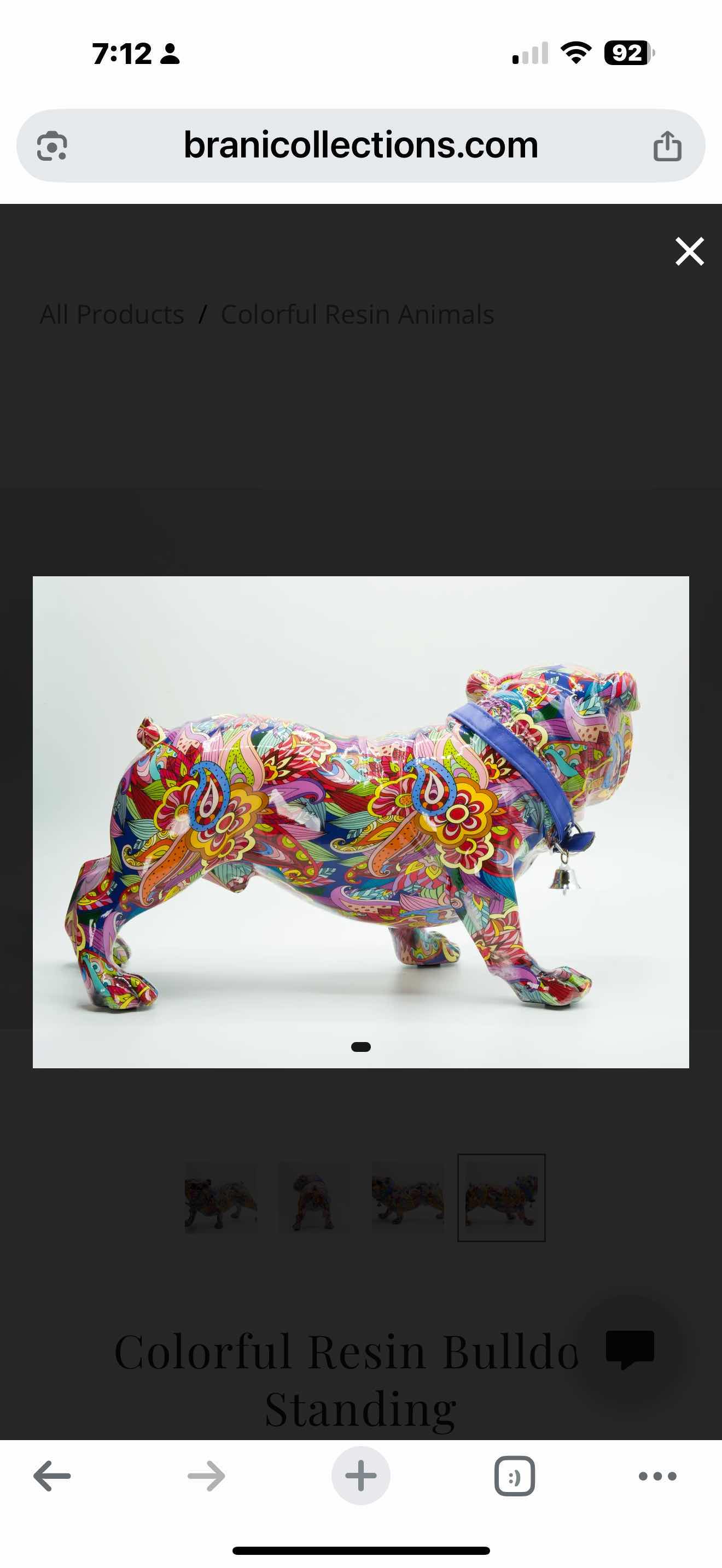 Photo 1 of NEW COLORFUL RESIN STANDING BULL DOG 15”x7”x8” RETAIL VALUE $103.00