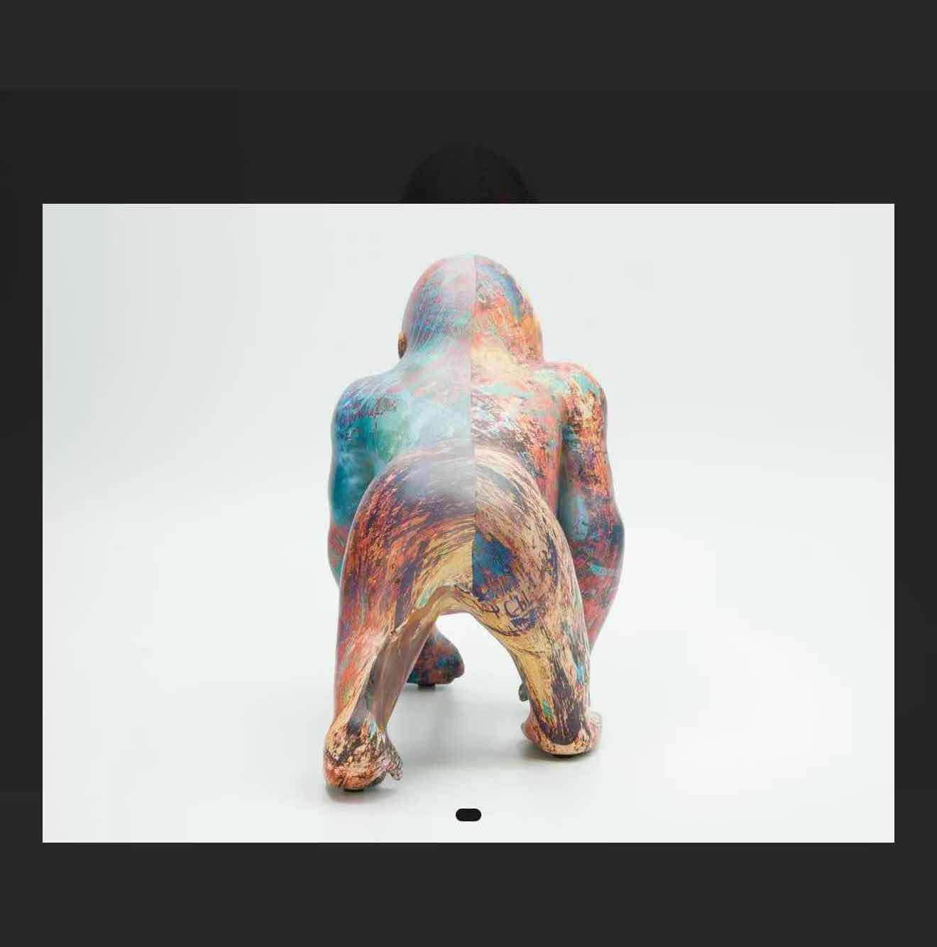 Photo 1 of NEW COLORFUL RESIN GORILLA RETAIL VALUE $60.00 5”x9”x8”