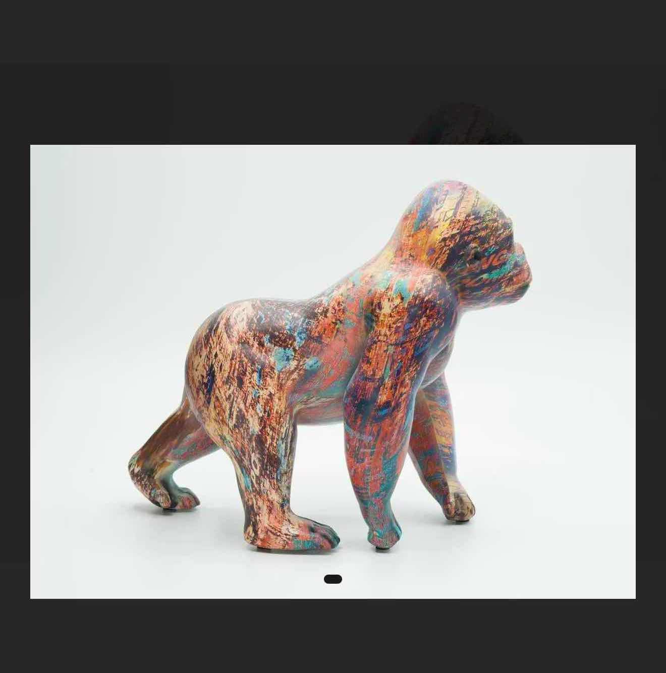 Photo 1 of NEW COLORFUL RESIN GORILLA RETAIL VALUE $60.00 5”x9”x8”