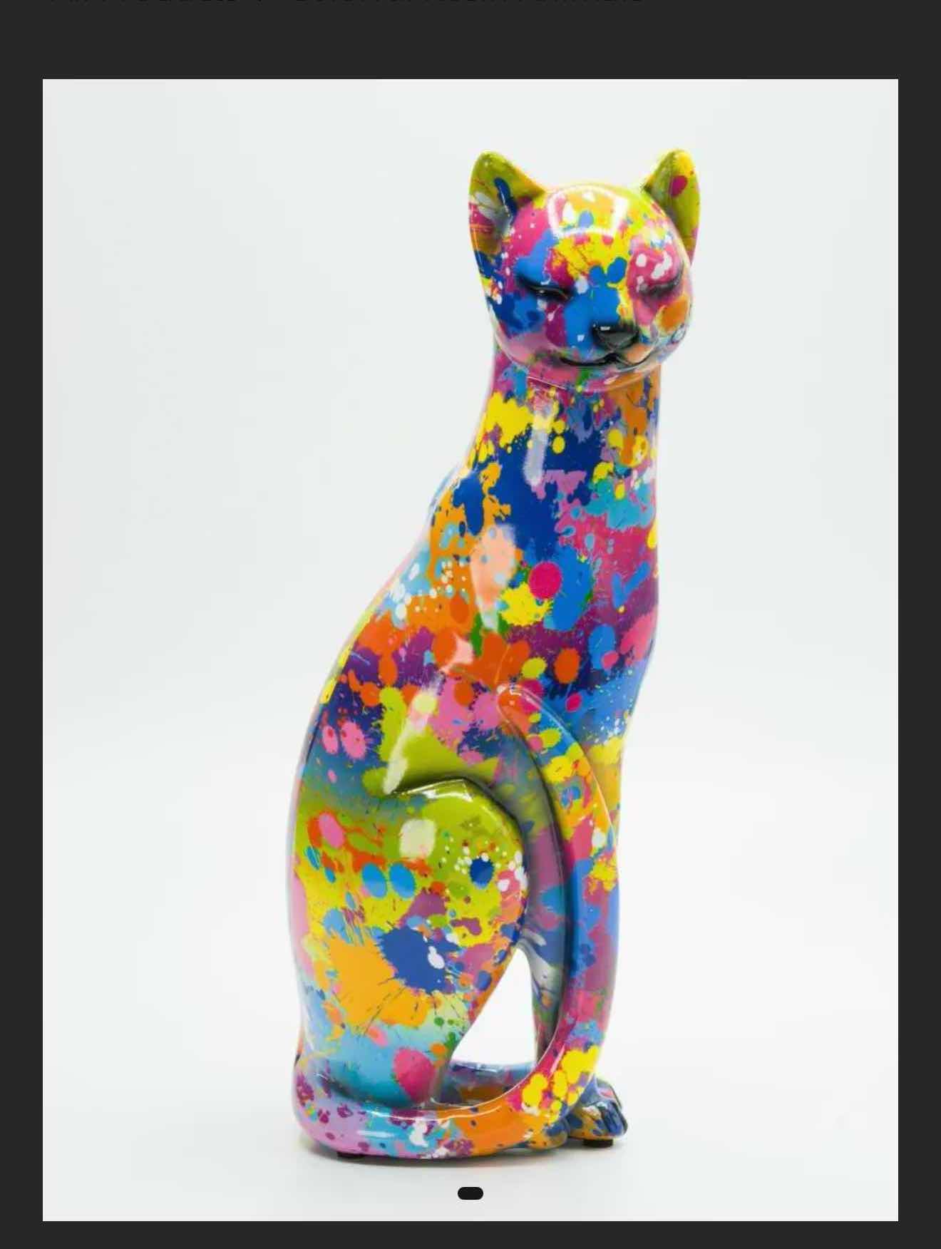 Photo 1 of NEW COLORFUL RESIN CAT RETAIL VALUE $53.00 4”x4”x11”