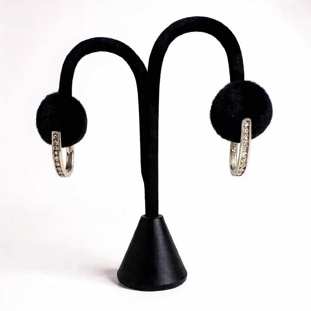 Photo 1 of 14K WHITE GOLD W 1.00 ctw DIAMOND EARRINGS TTL GRAMS 6.64 W INSURANCE APPRAISAL ITEM #2028  