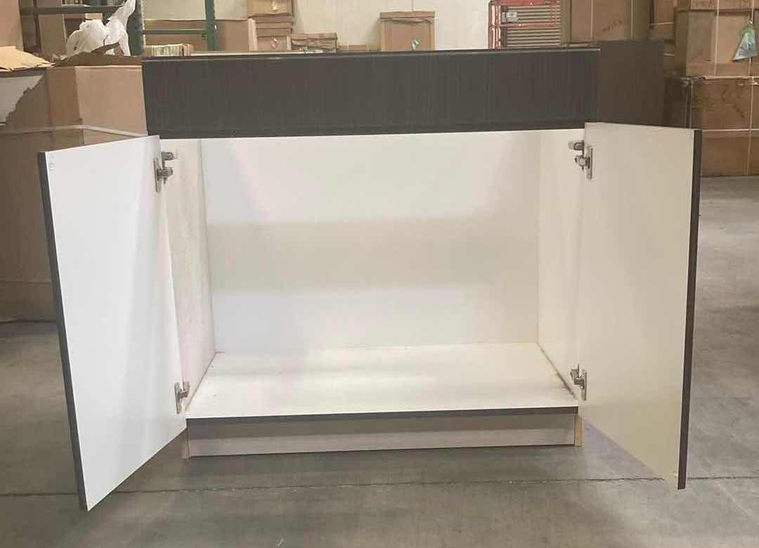 Photo 1 of LEEDO LINEA BLACK LAMINATE FINISH SINK BASE CABINET 36.25 X 24.75 H35”