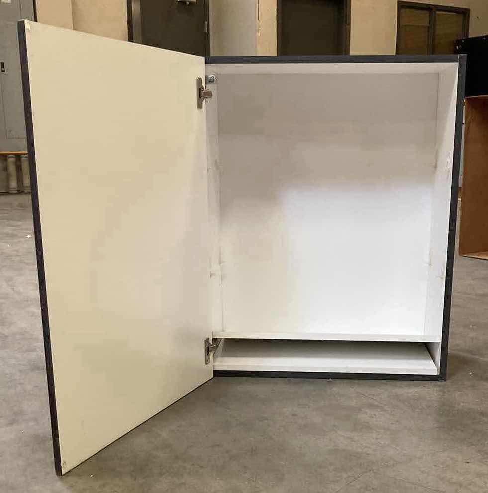 Photo 1 of LEEDO LINEA BLACK 1 DOOR 2 SHELF WALL CABINET 24” X 13” H30”