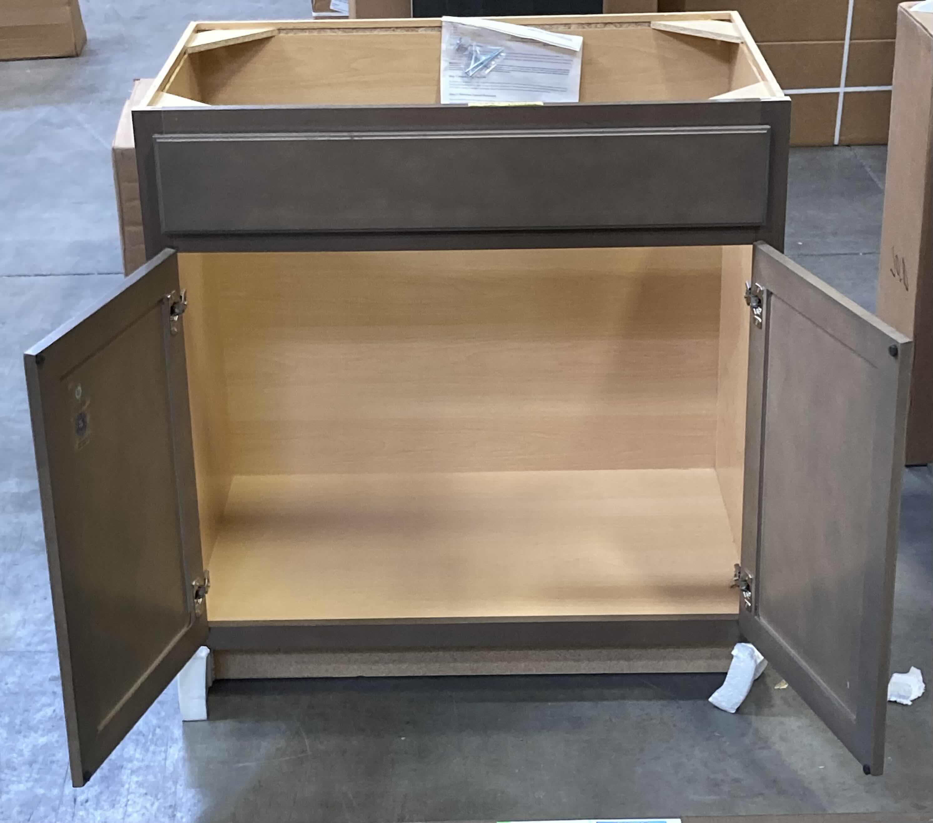 Photo 1 of ARISTOKRAFT CABINETRY AVALON SINCLAIR MAPLE BURLAP FINISH 2 DOOR SINK BASE CABINET 33” X 21.5 H35”