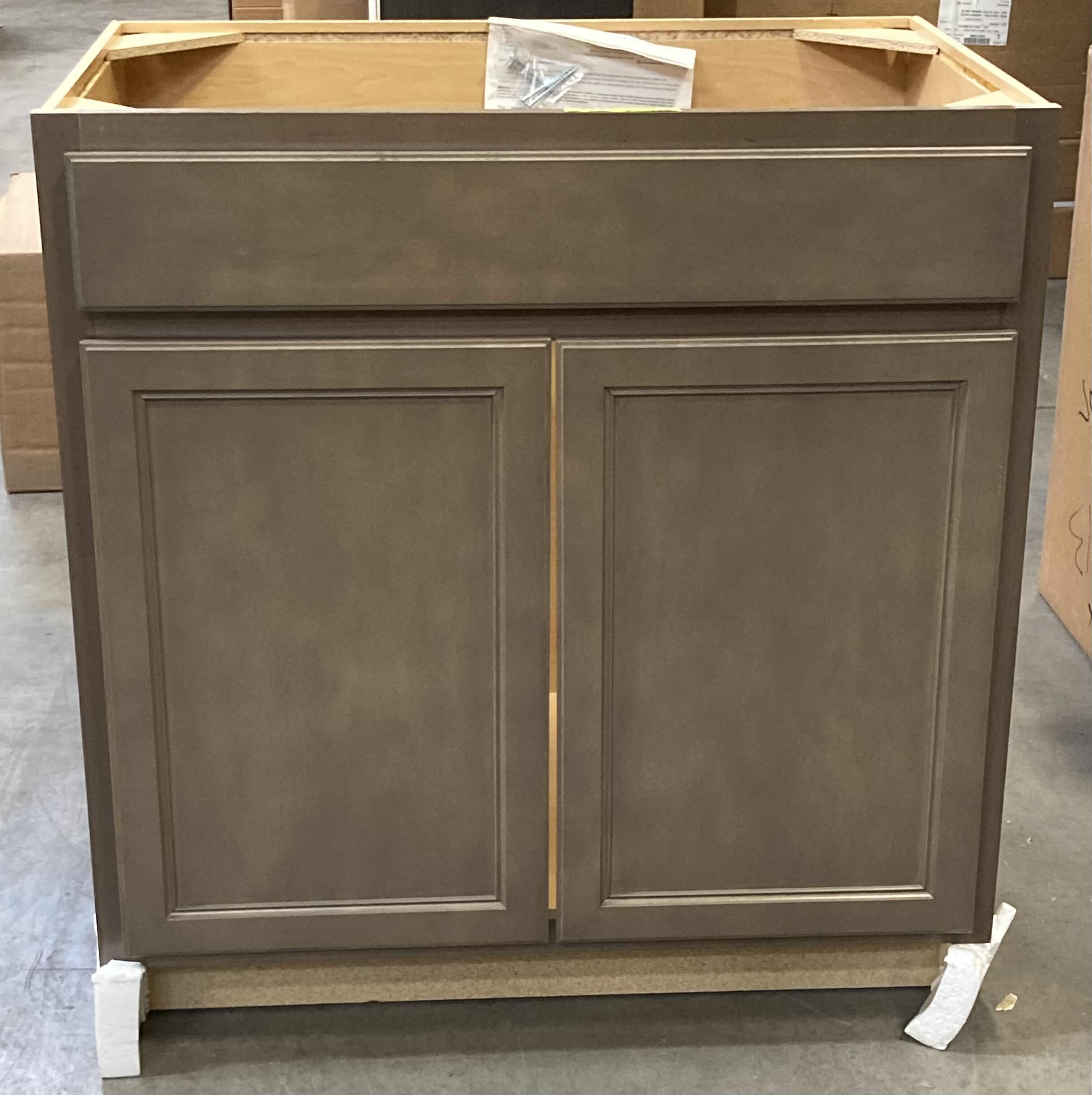 Photo 1 of ARISTOKRAFT CABINETRY AVALON SINCLAIR MAPLE BURLAP FINISH 2 DOOR SINK BASE CABINET 33” X 21.5 H35”