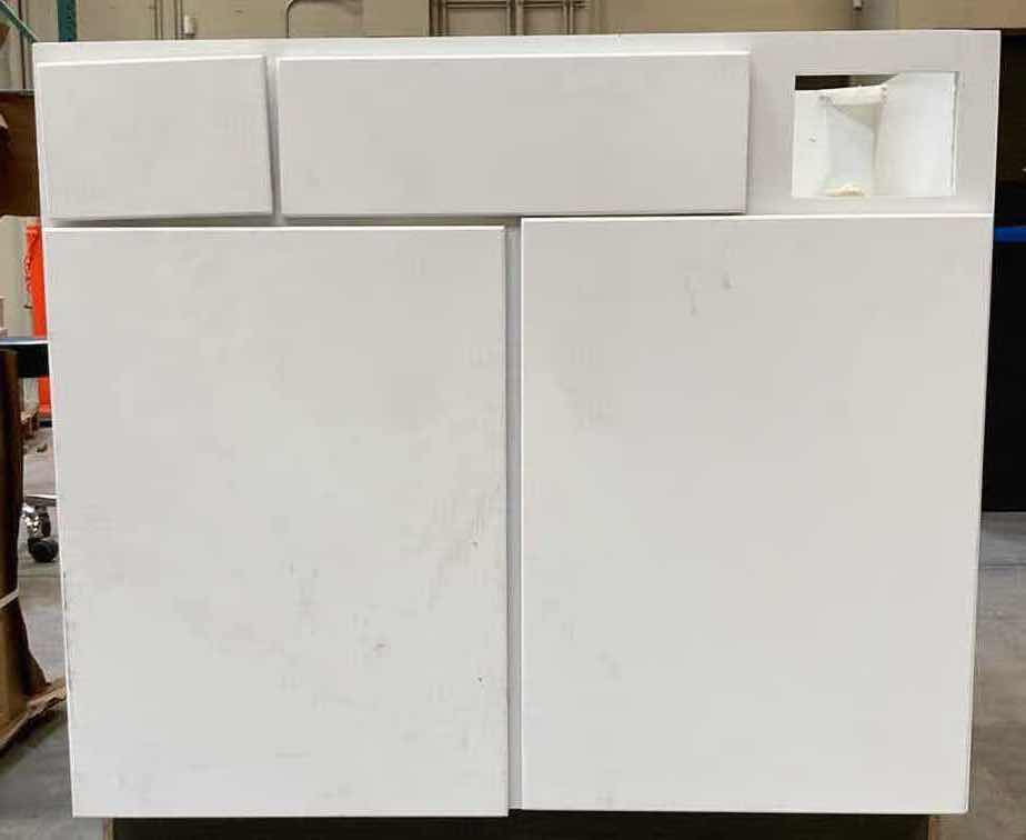 Photo 1 of LEEDO MIDWAY WOODGRAIN WHITE 2 DOOR 1 DRAWER BASE CABINET 36” X 21” H34.5”