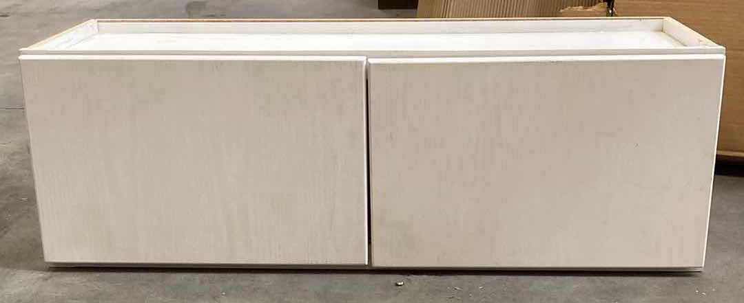 Photo 1 of LEEDO MIDWAY WOODGRAIN WHITE 2 DOOR WALL CABINET 35.75” X 13” H13”