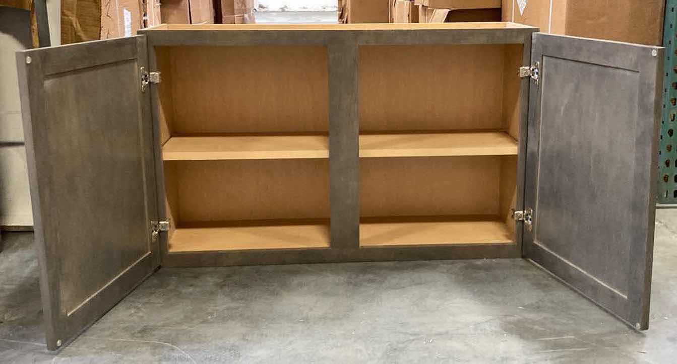 Photo 1 of LEEDO CONCORD SHAKER ASH 2 DOOR 1 SHELF WALL CABINET 39” X 12” H24”