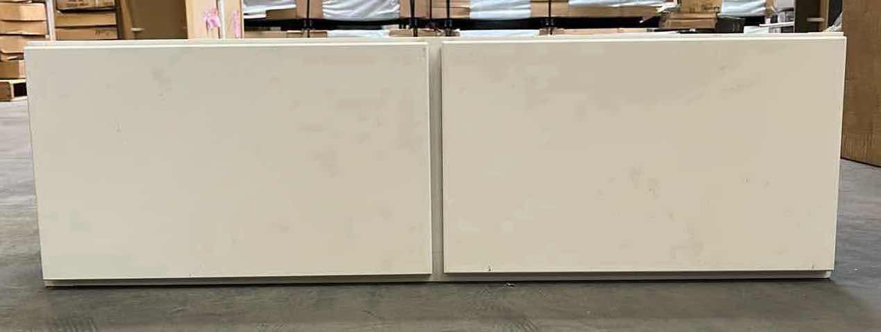 Photo 1 of LEEDO MIDWAY WHITE WOODGRAIN FINISH 2 DOOR WALL CABINET 39” X 13” H12”