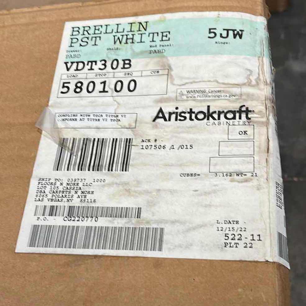 Photo 1 of ARISTOKRAFT BRELLIN WHITE VANITY DRAWER 27” X 21” H6.75”