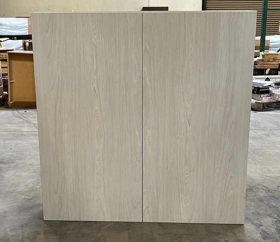 Photo 1 of LEEDO WHITE WOODGRAIN FINISH 2 DOOR 3 SHELF WALL CABINET 42” X 13” H42”
