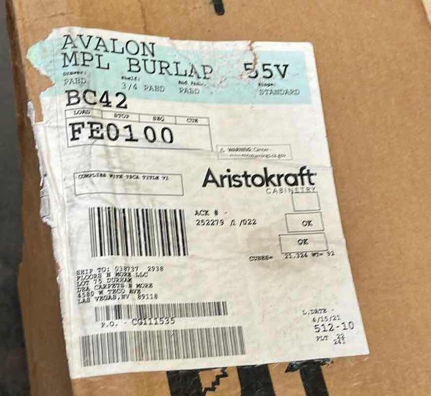 Photo 4 of ARISTOKRAFT AVALON MAPLE BURLAP 1 DOOR 1 DRAWER & 1 SHELF BASE CABINET 35.5” X 24” H35”