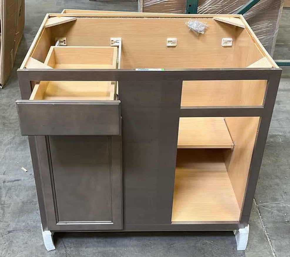 Photo 1 of ARISTOKRAFT AVALON MAPLE BURLAP 1 DOOR 1 DRAWER & 1 SHELF BASE CABINET 35.5” X 24” H35”