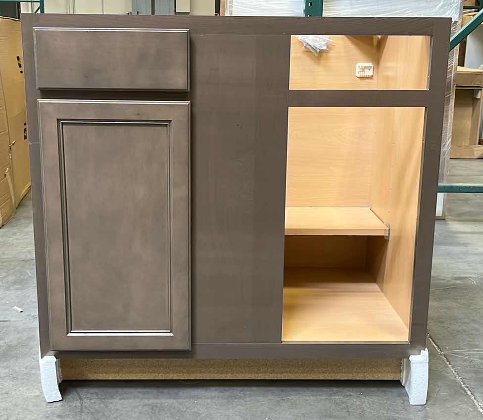 Photo 1 of ARISTOKRAFT AVALON MAPLE BURLAP 1 DOOR 1 DRAWER & 1 SHELF BASE CABINET 35.5” X 24” H35”