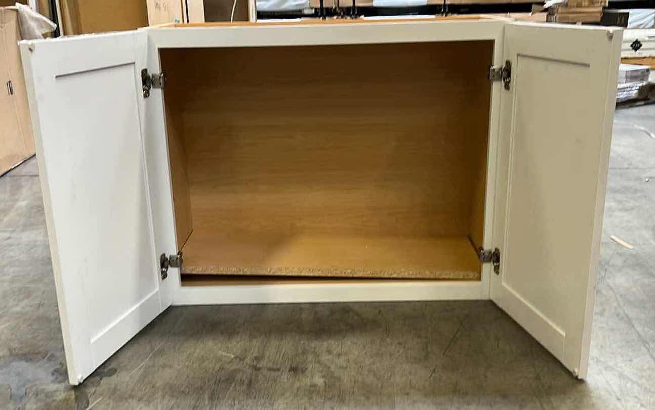 Photo 1 of ARISTOKRAFT BERLLIN WHITE 2 DOOR 1 SHELF WALL CABINET 29.5” X 13” H24”