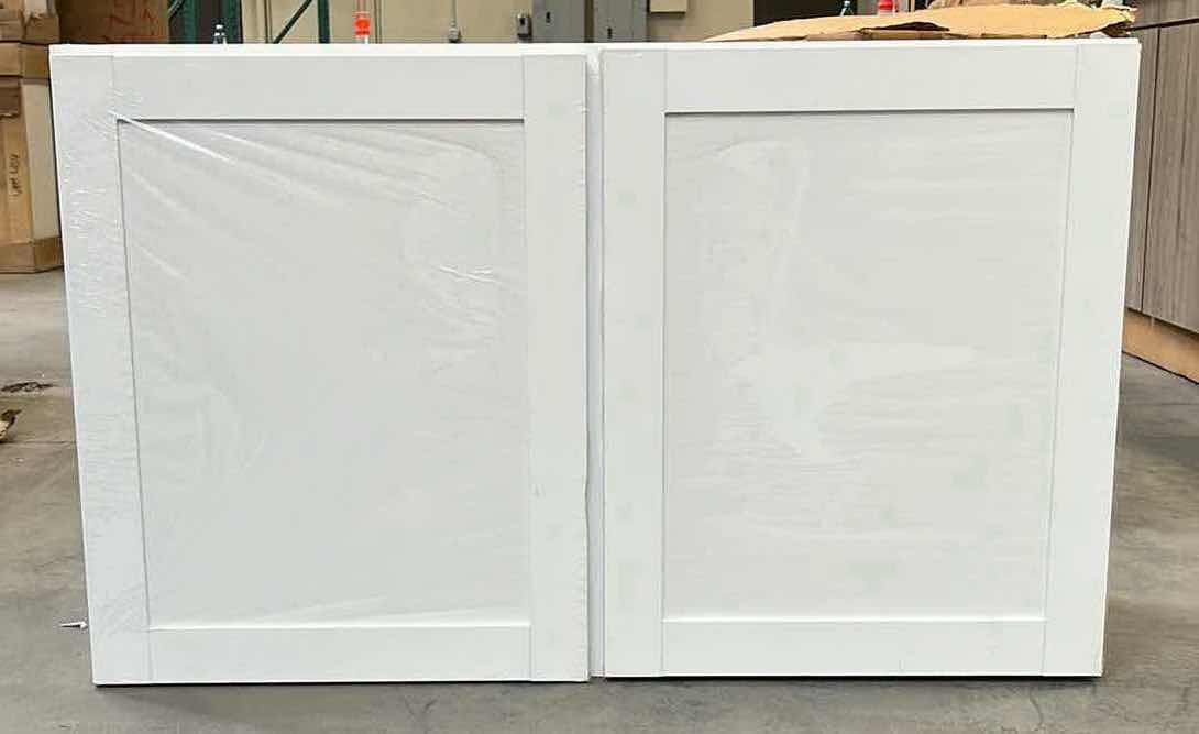 Photo 1 of ARISTOKRAFT BERLLIN WHITE 2 DOOR 1 SHELF WALL CABINET 29.5” X 13” H24”