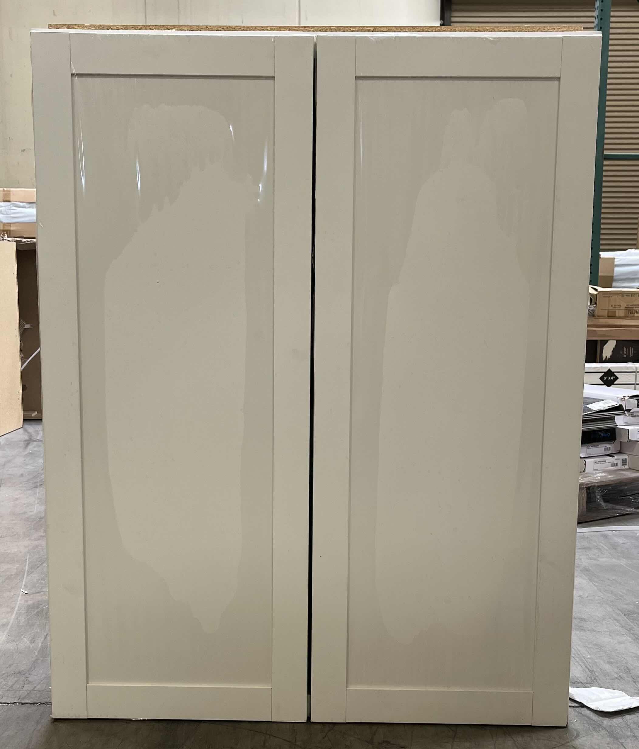 Photo 1 of ARISTOKRAFT BERLLIN WHITE 2 DOOR 1 SHELF WALL CABINET 33” X 12” H43”