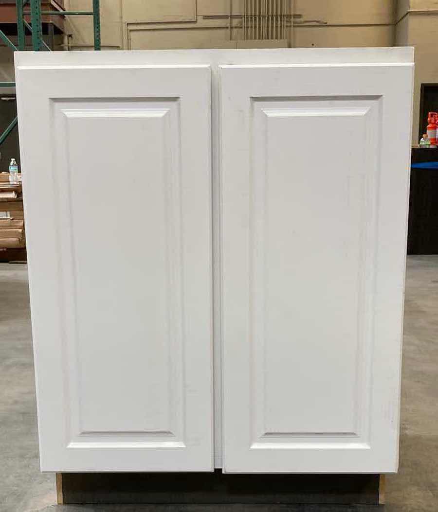 Photo 1 of LEEDO VANCOUVER WHITE SATIN 2 DOOR VANITY BASE CABINET 27” X 21 H34.5”