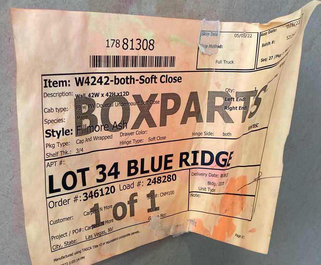 Photo 1 of LEEDO FILMORE ASH 2 DOOR 3 SHELF WALL CABINET 42” X 12” H42”