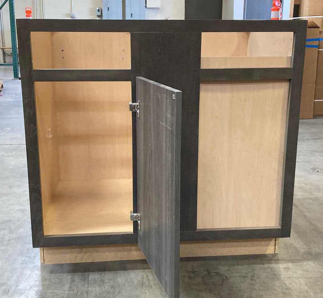 Photo 1 of LEEDO LONDON OBSIDIAN ASH 1 DOOR BASE CABINET 36” X 24” H34.5”