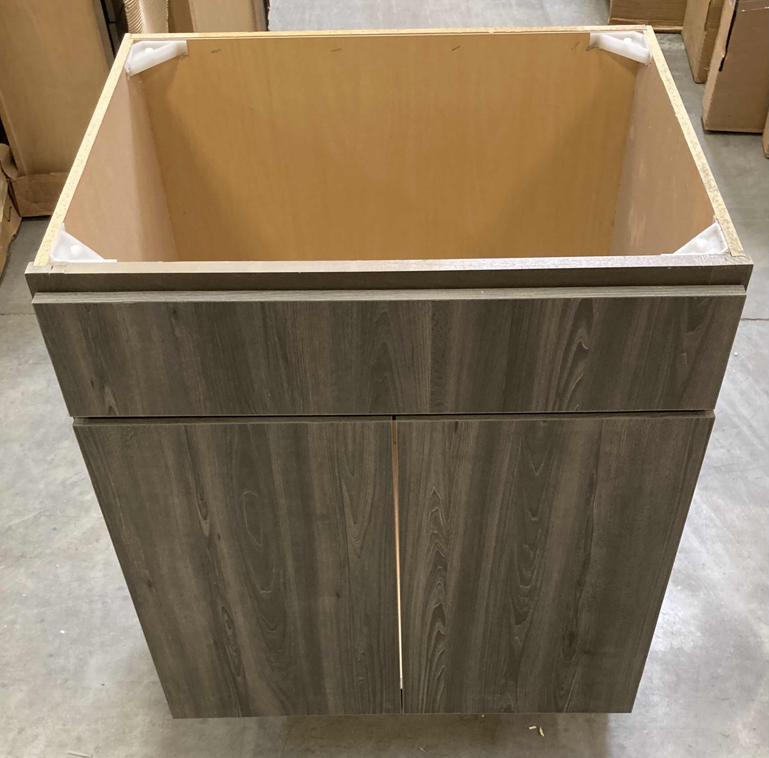 View 2 of LEEDO LONDON OBSIDIAN ASH 2 DOOR SINK BASE CABINET 27” X 21” H34.5”