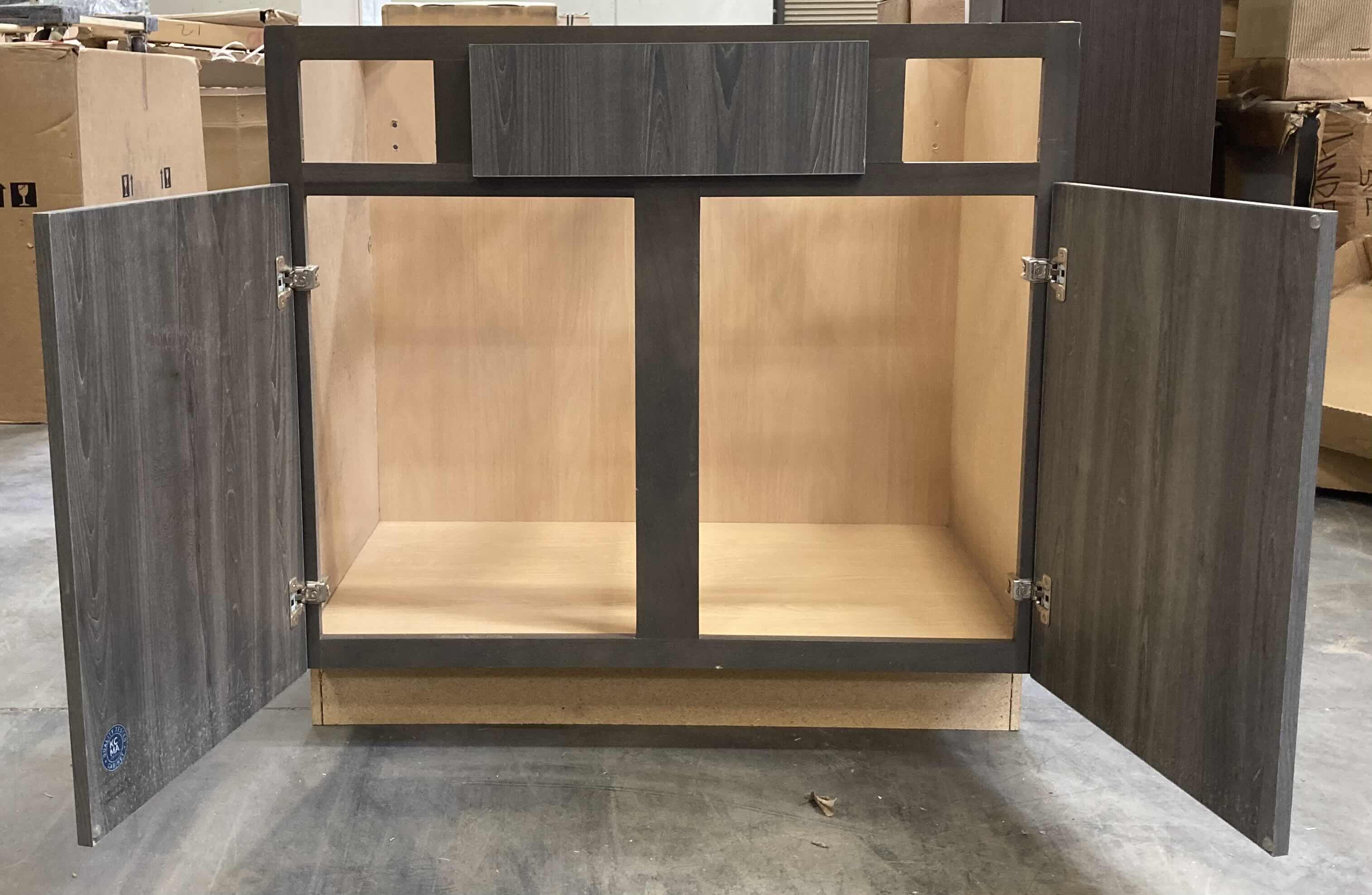 Photo 3 of LEEDO LONDON OBSIDIAN ASH 2 DOOR SINK BASE CABINET 36” X 21” H34.5”