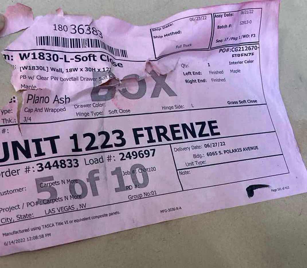 Photo 1 of LEEDO PLANO ASH 1 DOOR 2 SHELF WALL CABINET 18” X 12 H30