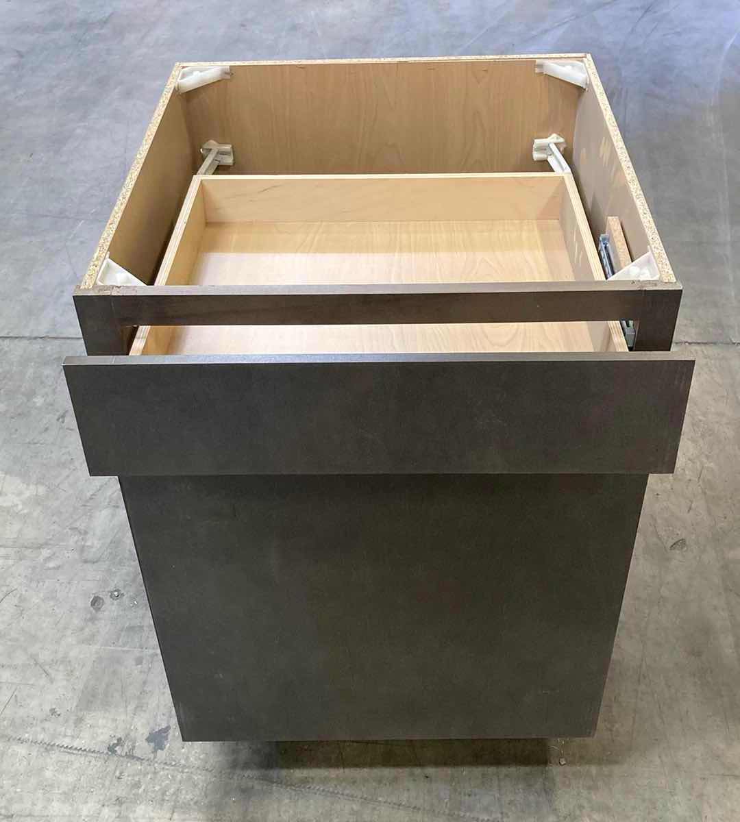 View 2 of LEEDO PLANO ASH 1 DOOR 1 DRAWER & 1 SHELF BASE CABINET 24” X 24” H34.5