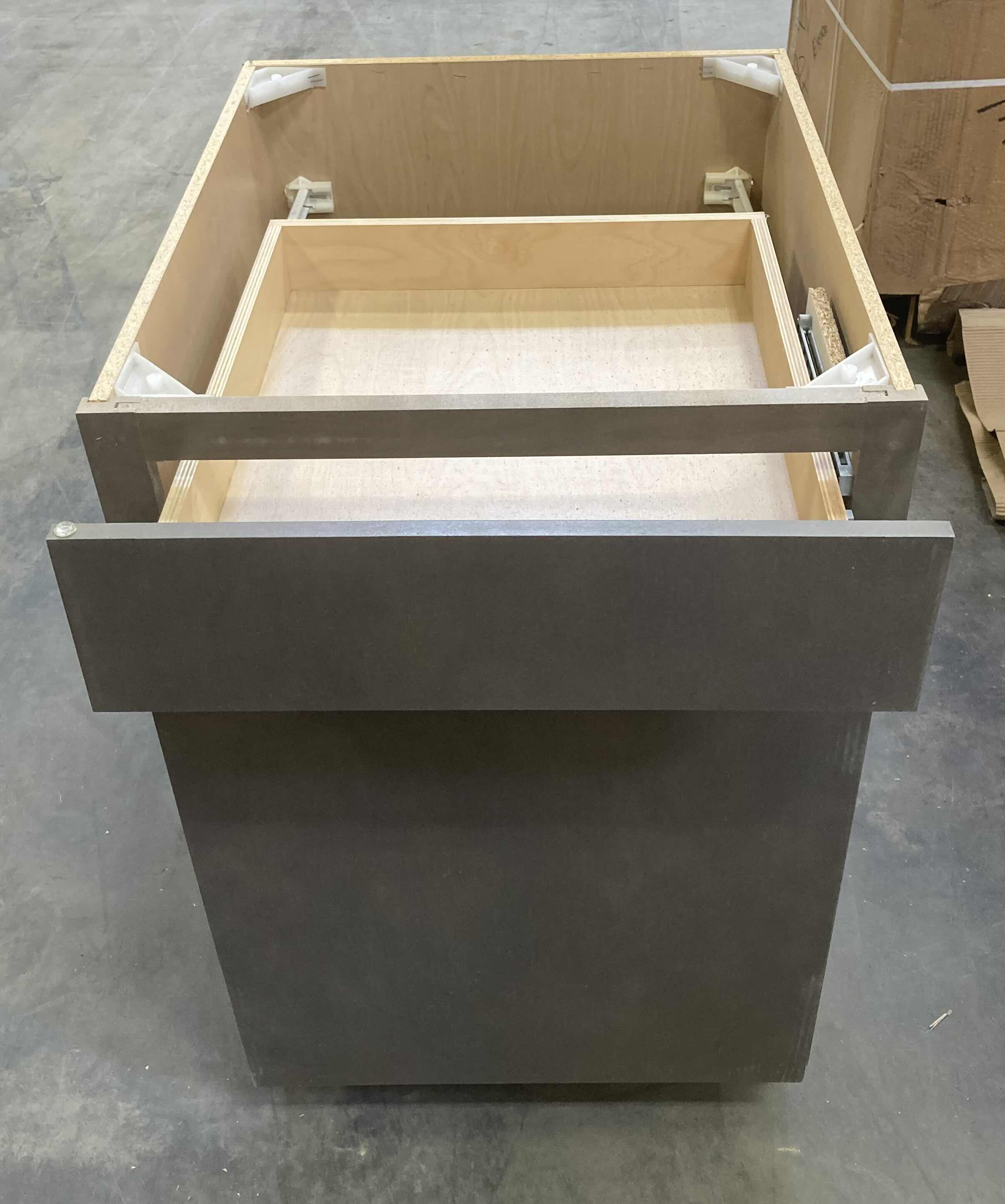 View 2 of LEEDO PLANO ASH 1 DOOR 1 DRAWER & 1 SHELF BASE CABINET 18” X 24” H34.5