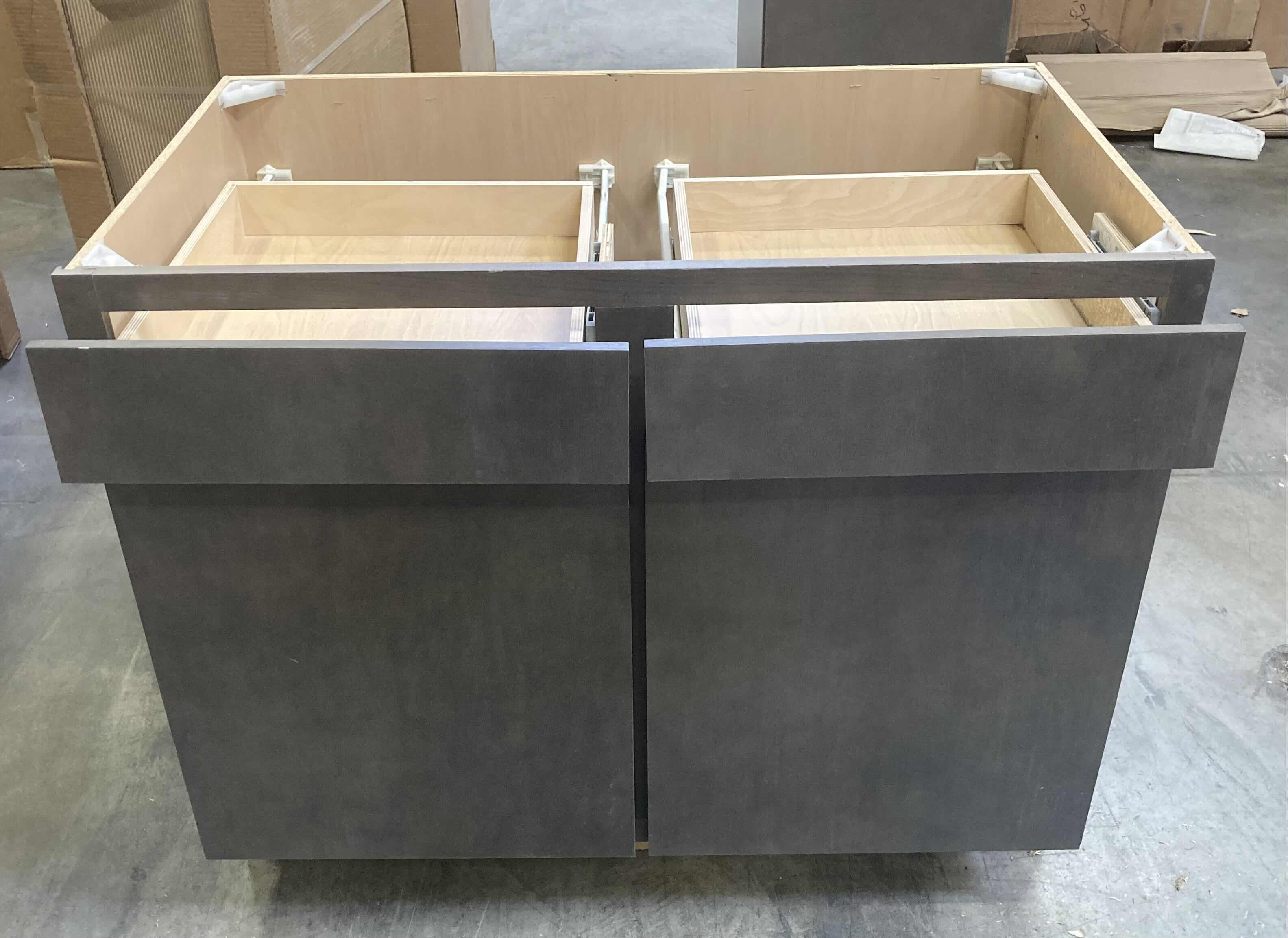 Photo 1 of LEEDO PLANO ASH 2 DOOR 2 DRAWER & 1 SHELF BASE CABINET 36” X 24” H34.5”